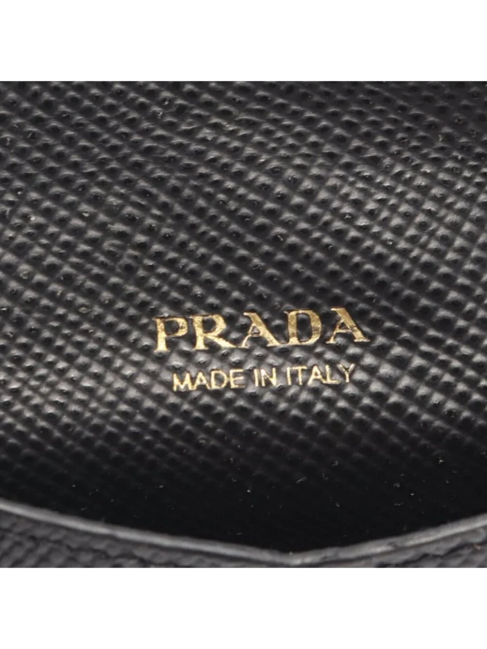 Prada Bifold Wallet Saffiano Cuir Envelope Black Leather
